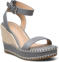 Soft Nappa-Hilarie-Es-Wed Shoes Summer Shoes Platform Sandals Grey Lauren Ralph Lauren