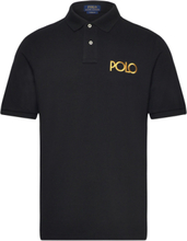 Classic Fit Logo Mesh Polo Shirt Tops Polos Short-sleeved Black Polo Ralph Lauren