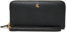 Leather Continental Wristlet Bags Card Holders & Wallets Wallets Black Lauren Ralph Lauren