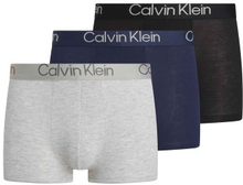 Calvin Klein 3P Ultra Soft Modern Trunks Sort/Blå modal Medium Herre