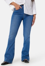 Pieces Pcpeggy Flared High Waist Jeans Medium Blue Denim XL