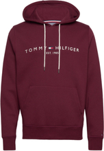 Tommy Logo Hoody Hettegenser Genser Burgunder Tommy Hilfiger*Betinget Tilbud