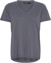 Slcolumbine Over T-Shirt Ss T-shirts & Tops Short-sleeved Grå Soaked In Luxury*Betinget Tilbud