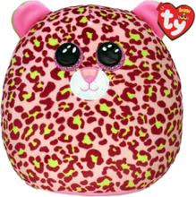 Ty Lainey - Leopard Squish 25Cm Toys Soft Toys Stuffed Animals Rosa TY*Betinget Tilbud