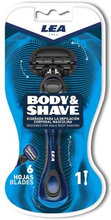 LEA Men Body & Shave 6 Blade Razor for Men