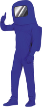 Blå Astronaut Teen Maskeraddräkt - One size
