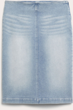Low waist midi denim skirt - Blue