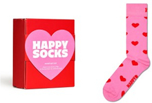 Happy socks Strømper Heart Sock Gift Box Rosa bomuld Str 41/46