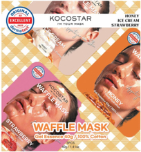 Kocostar Waffle Mask Kit 3Pcs Beauty Women Skin Care Face Masks Sheetmask Nude KOCOSTAR
