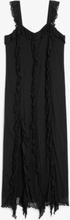 Chiffon ruffle dress - Black