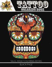 Tattoo Coloring Book: black page Modern and Neo-Traditional Tattoo Designs Including Sugar Skulls, Mandalas and More (Tattoo Coloring Books