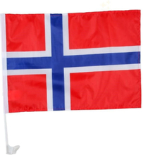 2 stk Norske Bilflagg 44 cm