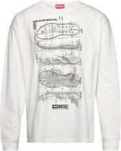 T-Boxt-Ls-N5 T-Shirt Tops Sweatshirts & Hoodies Sweatshirts White Diesel