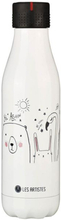 Les Artistes - Bottle Up Design termoflaske 0,5L hvit/svart/rosa