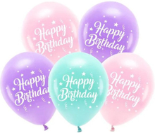 5 stk Bursdagsballonger - Happy Birthday 26 cm