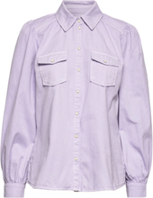 Percey Blouse Tops Blouses Long-sleeved Purple Dante6