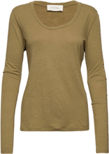 Jacksonville T-shirts & Tops Long-sleeved Kakigrønn American Vintage*Betinget Tilbud