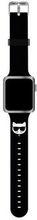 Karl Lagerfeld KLAWMSLCK Apple Watch Strap 38/40 / 41mm sort / sort rem Silikone Choupette Heads