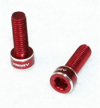 Ashima Aluminium flaskastativ bultar Röd, M5 x 15mm, 2 stk