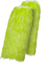 Benvärmare i Plysch Neongrön - One size