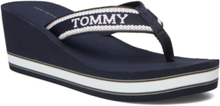 Hilfiger Wedge Beach Sandal Shoes Summer Shoes Sandals Flip Flops Navy Tommy Hilfiger