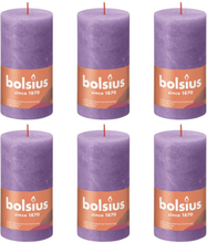 Bolsius Rustikke søylelys Shine 4 stk 130x68 mm livlig fiolett