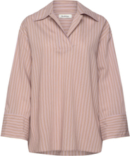 Rodebjer Sunshine Stripe Designers Shirts Long-sleeved Pink RODEBJER