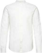Onsarlo Slim Ls Mao Hrb Linen Shirt Tops Shirts Casual White ONLY & SONS