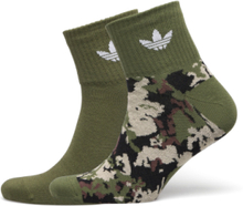 Camo Ankle 2Pp Sport Socks Ankle Socks Khaki Green Adidas Originals