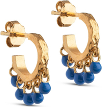 Astrid Earring Accessories Jewellery Earrings Hoops Blå Enamel Copenhagen*Betinget Tilbud