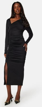 BUBBLEROOM Tara Drawstring Dress Black XS