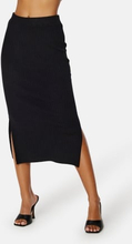 Pieces Crista HW Midi Knit Skirt Black XS