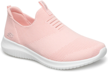Womens Ultra Flex - First Take Lave Sneakers Rosa Skechers*Betinget Tilbud