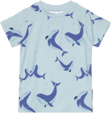 Bamboo T-Shirt Tops T-Kortærmet Skjorte Blue Geggamoja