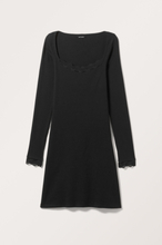 Short Fitted Long Sleeve Dress - Black