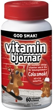Vitaminbjörnar Cola smak 60 stk