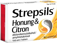 Strepsils (Läkemedel) 36 tabletter Citron / honung
