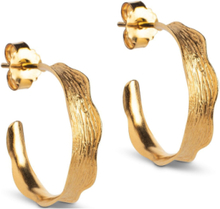 Ane Small Hoops Accessories Jewellery Earrings Hoops Gull Enamel Copenhagen*Betinget Tilbud