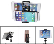 Kombineret iPad og Smartphone Holder - Transportabel - Passer til iPhone og Samsung