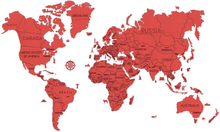 Wooden City wereldkaart 200 x 120 cm hout rood 110-delig