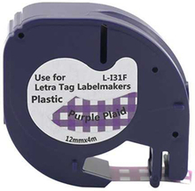 Dymo LetraTag Label Purple Plaid 12mm × 4m (L-I31F)