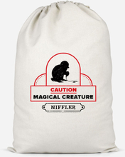 Caution Magical Creature Cotton Storage Bag - Klein