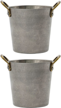Bucket, Presentation, Silver Finish Home Tableware Bowls & Serving Dishes Serving Bowls Silver Nicolas Vahé