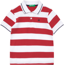 H/S Polo Shirt Tops T-shirts Polo Shirts Short-sleeved Polo Shirts Red United Colors Of Benetton