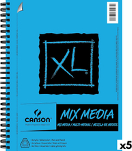 Ritblock Canson XL Mix Media Vit A4 Papper 5 antal 30 Blad 300 g/m²