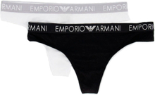 Armani Women 2-Pack Thong Iconic Cotton Black/White