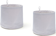 Storage Textile Cylinder 2Pcs Lilac Home Kids Decor Storage Storage Boxes Lilla Kid's Concept*Betinget Tilbud