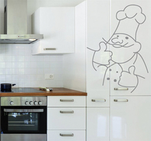 Sticker tekening chef kok