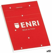 Anteckningsblock ENRI Röd A6 80 Blad 4 mm