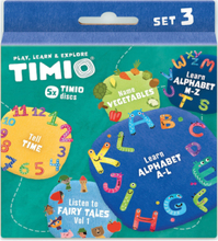 Timio Disc Set 3 - Fairy Tales, Time, Vegetables, Alphabet A-L And Alphabet M-Z Toys Puzzles And Games Games Active Games Multi/patterned Timio